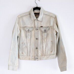 Polo Ralph Lauren Womens Jacket Blue Stone Wash Denim Distressed Trucker NWOT XS